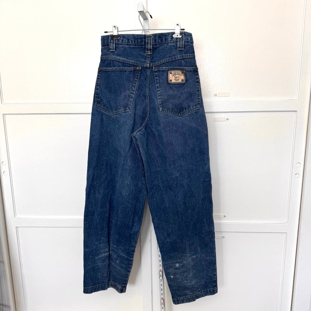 Vtg 90s Karl Kani Denim Blue Jeans Sz 32 fits 30 Metal Plate